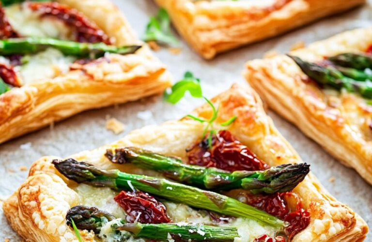 Puff Pastry Asparagus Pizza