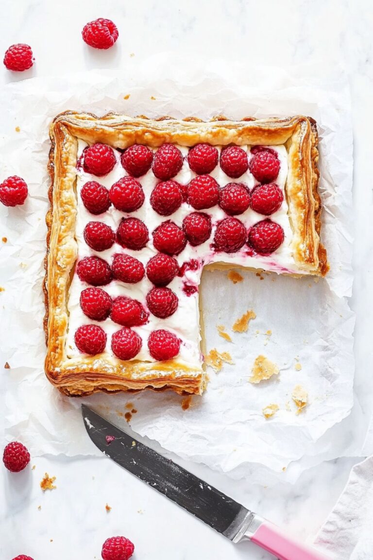 Puff Pastry Raspberry Tart - Pastry Recipes